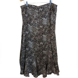 Vintage Emma james maxi skirt plus size 18 animal print gold and black Y2K